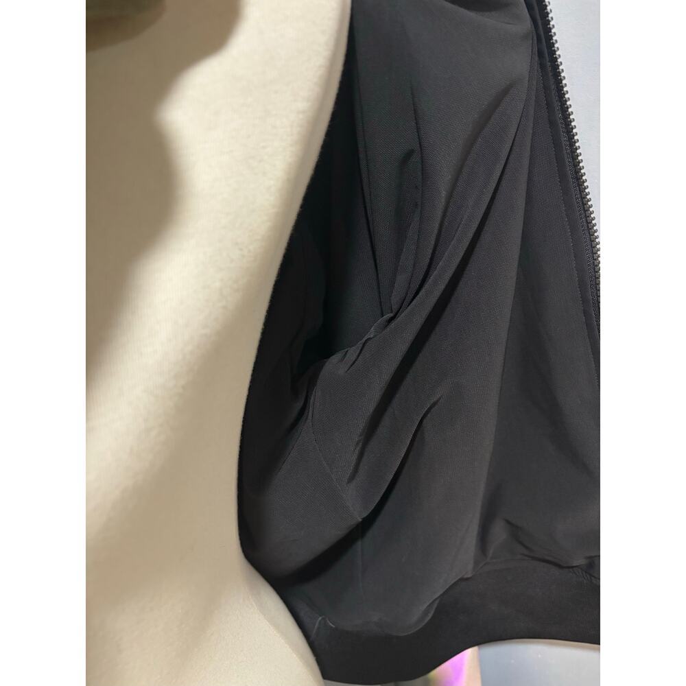 Holographic Reflective Bomber Jacket Iridescent Silver Black Line Noli, Size S - Picture 7 of 10